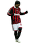 Camisa Retrô Manga Longa Milan I 09/10 Torcedor Adidas Masculina - Preto e Branco