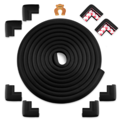 kit protección esquinas y bordes faomi negro 8mm.
