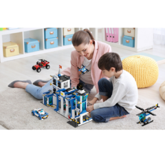 Juego de bloques armables ciudad policía 996 pc. - comprar online