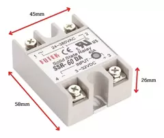 Imagen de RELÉ DE ESTADO SÓLIDO FOTEK SSR-60 3-32 VDC 40 A
