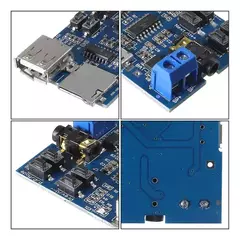 MÓDULO DECODIFICADOR DE FORMATO MP3, TARJETA TF, DISCO U, AMPLIFICADOR, REPRODUCTOR DE AUDIO - tienda online