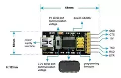 PLACA DE CONEXIÓN BÁSICA PARA ARDUINO FTDI FT232RL, MÓDULO ADAPTADOR USB A TTL SERIE IC, CONVERTIDOR PARA ARDUINO 3,3 V 5 V, INTERRUPTOR FT232. - ARSUMO TECNOLOGIA E INNOVACION 