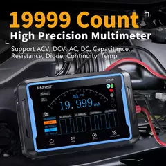 Imagen de FNIRSI® 2C53P 3-en-1 50MHz 250MS/s Osciloscopio de Doble Canal Táctil de Tableta Multímetro Generador DDS