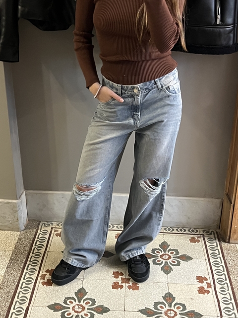 Jean Wide Terra Celeste - comprar online