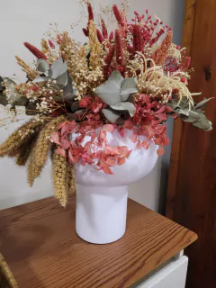 Vaso Floreira em Cerâmica Cor Branco Fosco M - comprar online