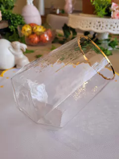 Copo Baixo Cristal Borda Dourada TAJ 550ml (Caixa 2 Unidades) - comprar online