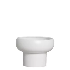 Vaso Floreira em Cerâmica Cor Branco Fosco P