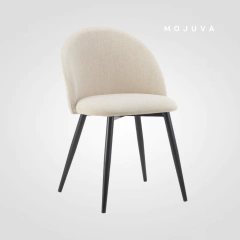 Silla Niza Beige base negra - comprar online