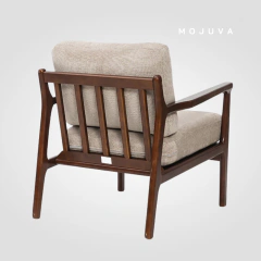 Sillón Koy Taupe madera oscura - comprar online