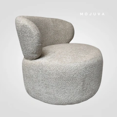Sillón Giratorio Bari Beige boucle