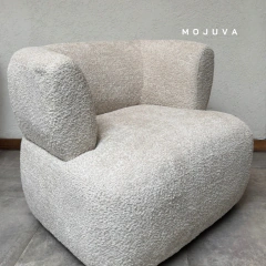 Sillón Giratorio Elba Beige boucle - comprar online