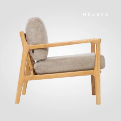 Sillón Koy Taupe madera natural en internet