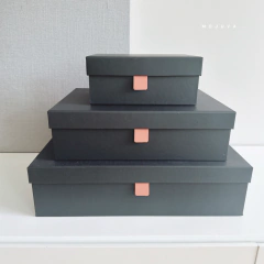 Set X 3 Caja deco Box Black en internet