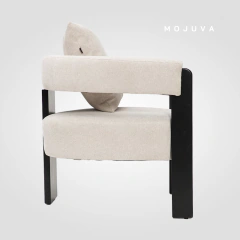 Sillón Brera Beige madera negra en internet