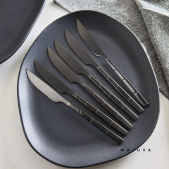 Set de 6 cuchillos Linea Bambu negro - comprar online