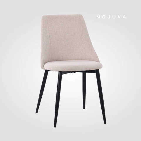Silla Aruba Lino Beige base negra