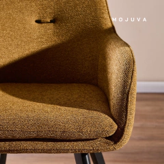 Silla Hobart tela Mostaza - tienda online