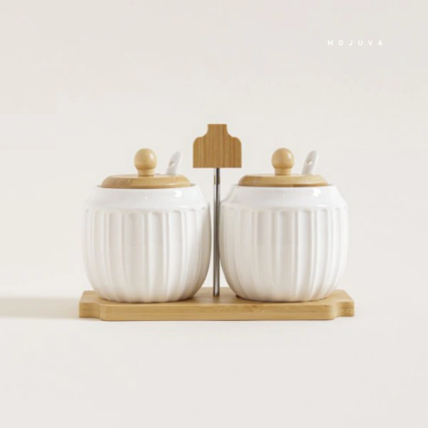 Set x 2 Azucareras base Bamboo