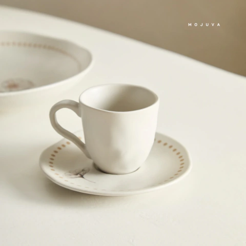 Set Taza y Plato te/cafe Orgánico Amana 120ml