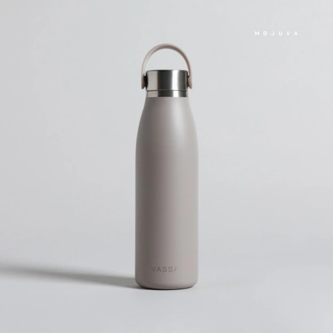 Botella Térmica Beige con tapa 500ml