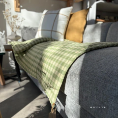 Pillow Vichy Verde y Blanco - comprar online