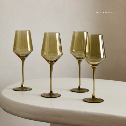 Set de 4 Copas Classy Verde botella