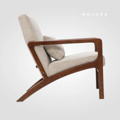Sillón Senka Taupe madera oscura - comprar online