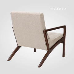Sillón Senka Taupe madera oscura en internet