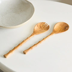 Set de cubiertos de ensalada Teca 31cm