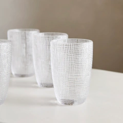 Set x 6 Vasos Altos Trama transparente - comprar online