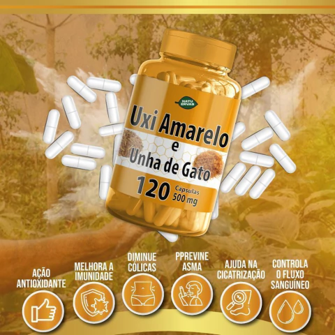 ENCAPSULADO - UXI AMARELO COM UNHA DE GATO - C120 - NATU ERVAS