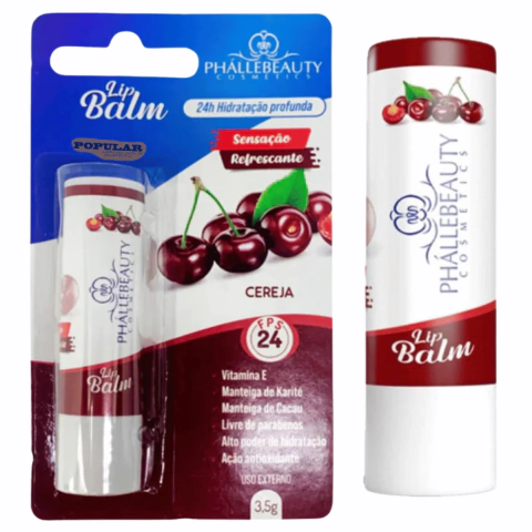 LIP BALM FPS 24 - CEREJA - PHALLEBEAUTY - PH0689