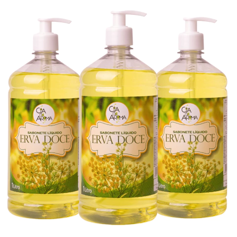 SABONETE ERVA DOCE 1L - HIGIENIC - CIA DO AROMA