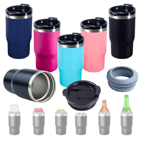 COPO TERMICO TIPO STANLEY LONG NECK 2 TAMPAS