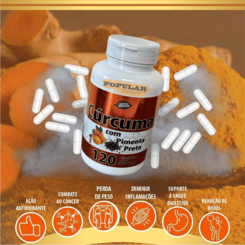 ENCAPSULADO - CURCUMA COM PIMENTA PRETA - C/120
