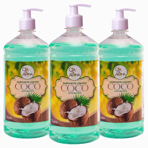 SABONETE COCO 1L - HIGIENIC - CIA DO AROMA