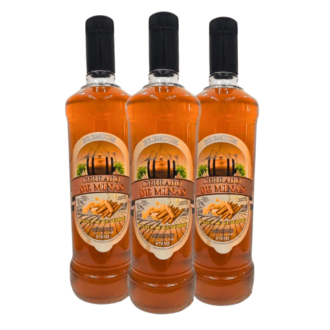 CACHAÇA MINEIRA ARTESANAL - CANELA E GENGIBRE - CERRADO DE MINAS - 970ML