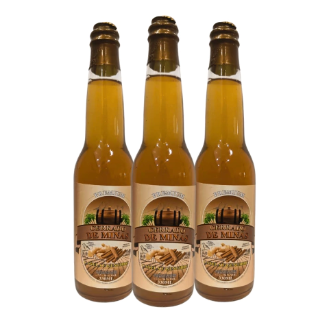 CACHAÇA MINEIRA ARTESANAL - CANELA E GENGIBRE - CERRADO DE MINAS - 350ML
