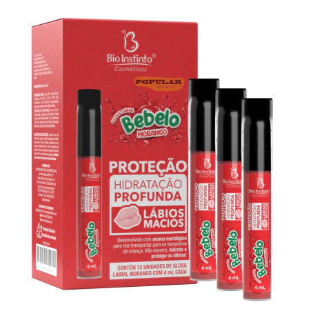 GLOSS LABIAL BEBELO MORANGO - BIO INSTINTO - UND