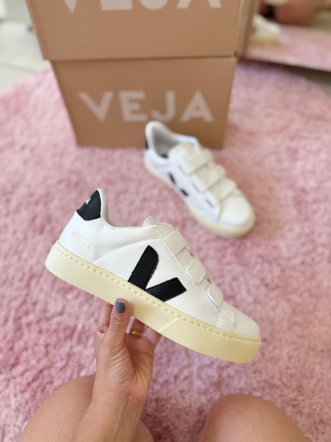 TÊNIS V VELCRO - BCO/PRETO