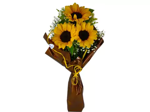 Poli com 3 girassóis