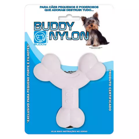 Mordedor Buddy Toys Ossinho Branco para Cães Pequenos