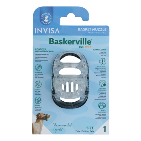 Focinheira para Cães Baskerville Invisa Basket PX Tamanho 1 - comprar online