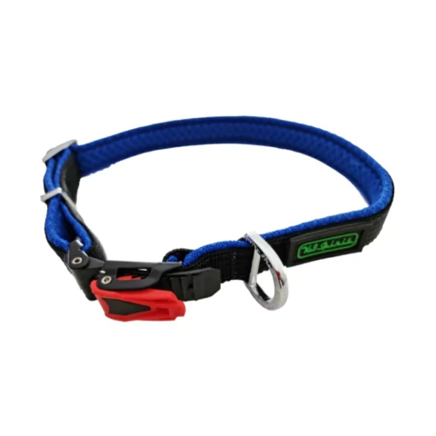 Coleira p/ Cães K-9 Spirit Prime Silver PX Preta e Azul