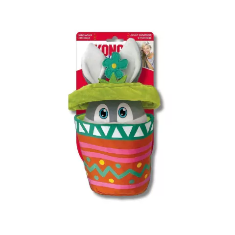 Pelúcia Kong Puzzlements Surprise Flower Pot Coelho - M