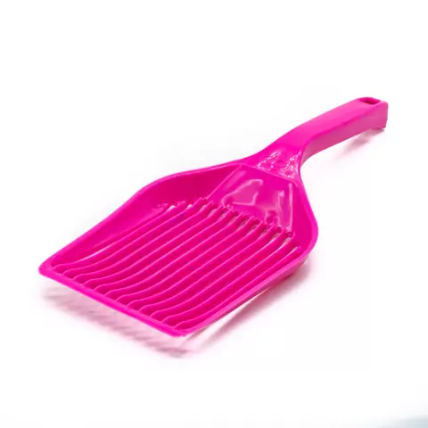 Pá Higiênica Grande para Caixa de Areia de Gatos - Rosa