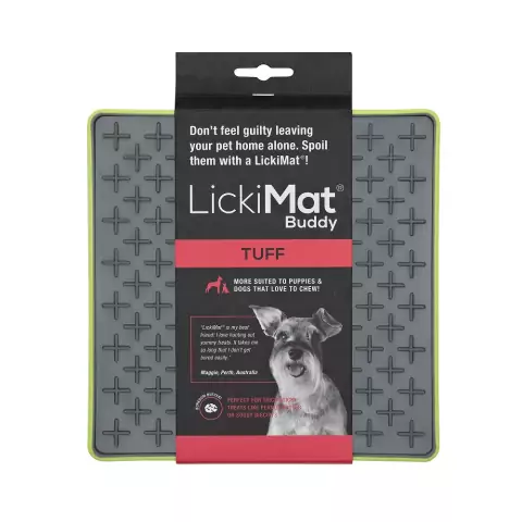 Tapete de Lamber p/ Filhotes LickiMat Tuff Buddy Verde