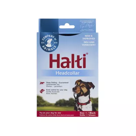 Cabresto Halti Headcollar Preto P - Tamanho 1