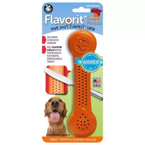 Brinquedo Mordedor Cães Pet Qwerks Flavorit Batata Doce GG