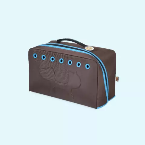 Bolsa de Transporte para Gatos United Pets Carry Me - Marrom e Azul